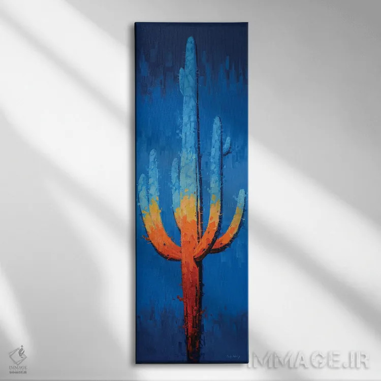 تابلو جز تلفیقی آبی اثر کدی دیلانگ - نمای روبهرو روی دیوار