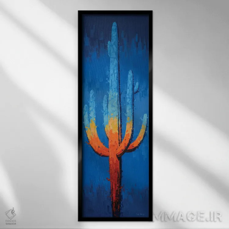 تابلو جز تلفیقی آبی اثر کدی دیلانگ - نمای قابدار مشکی