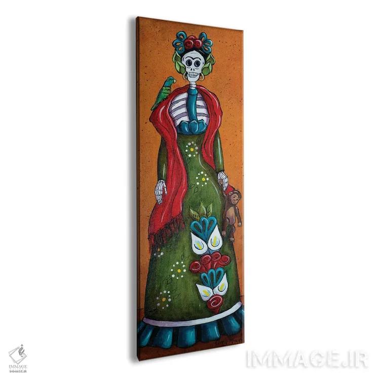 تابلو فریدا با میمون اثر کندی مایر - نمای پرسپکتیو محصول