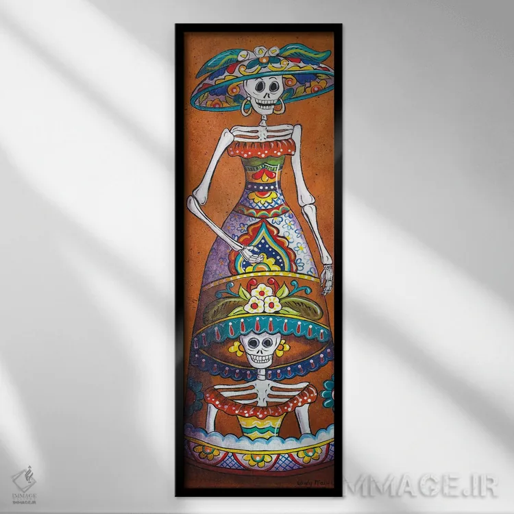 تابلو کاترینای تالاورا (سبک سفال اسپانیایی) اثر کندی مایر - نمای قابدار مشکی