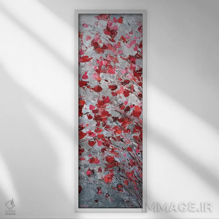 تابلو درخت ساکورا I اثر آن مری کولیک - نمای قابدار سفید