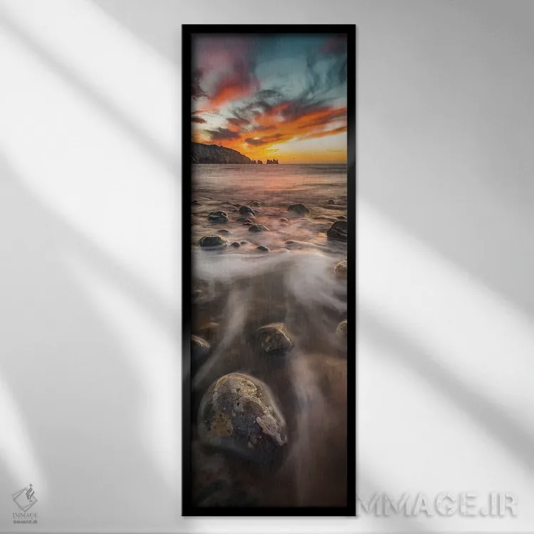 تابلو غروب از آلوم بی (پرتره پانوراما) اثر چاد پاول - نمای قابدار مشکی
