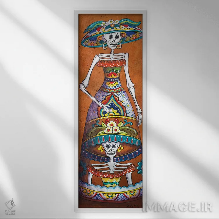 تابلو کاترینای تالاورا (سبک سفال اسپانیایی) اثر کندی مایر - نمای قابدار سفید