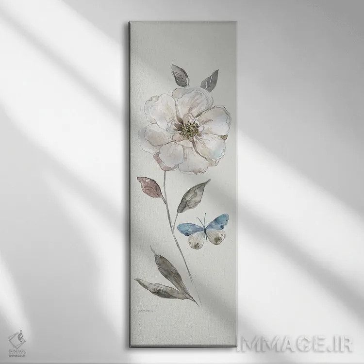 تابلو رز سفید یخزده اثر کارول رابینسون - نمای روبهرو روی دیوار