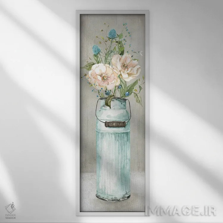 تابلو دستهگل استانی اثر کارول رابینسون - نمای قابدار سفید