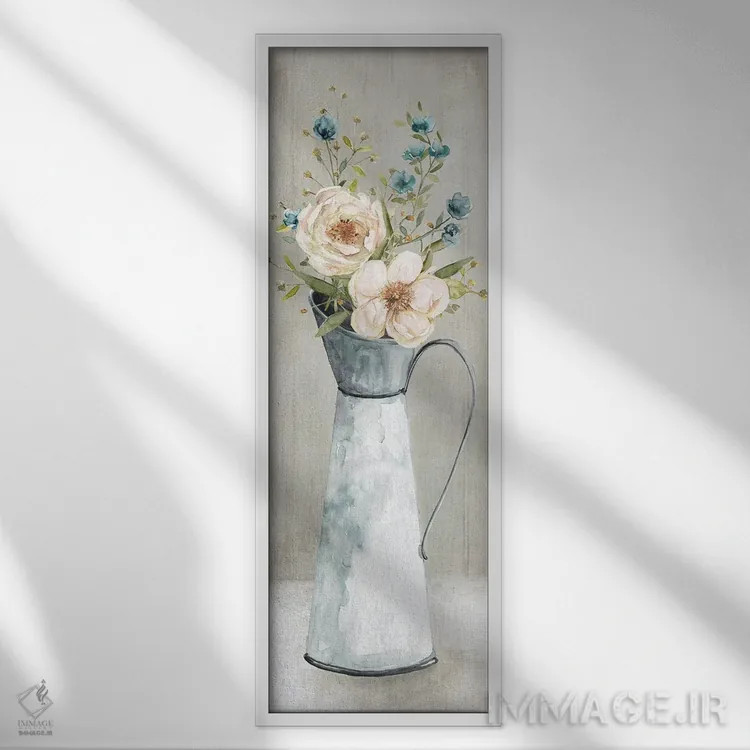 تابلو دستهگل استانی II اثر کارول رابینسون - نمای قابدار سفید