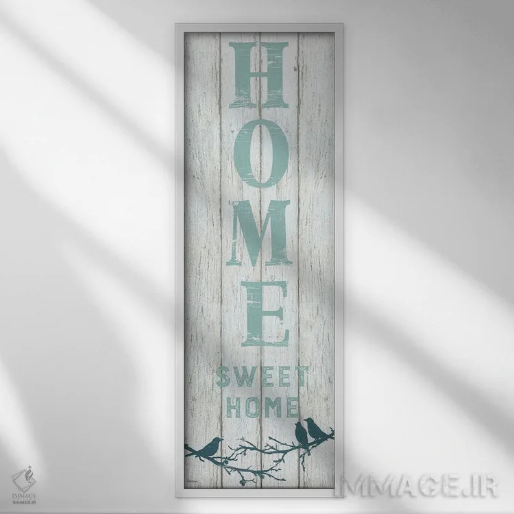 تابلو خونه خوش خونه اثر کارول رابینسون - نمای قابدار سفید