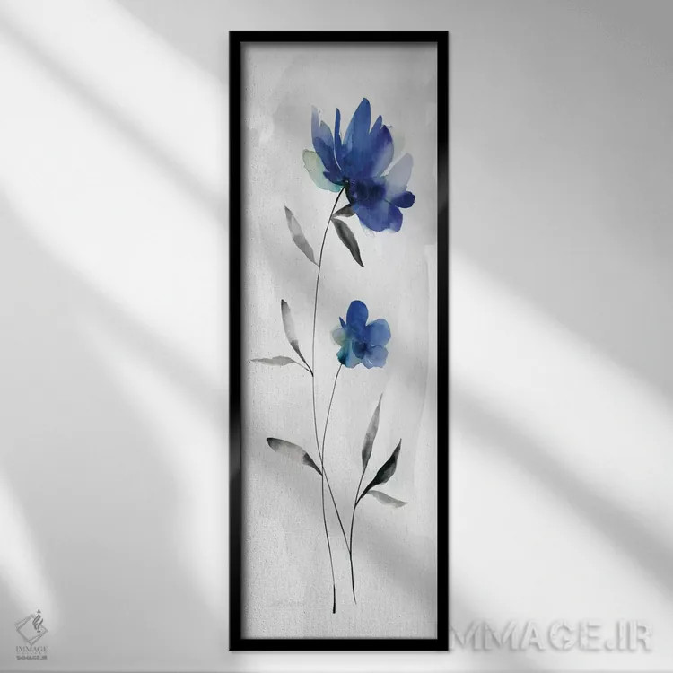 تابلو آبی زیبا I اثر کارول رابینسون - نمای قابدار مشکی