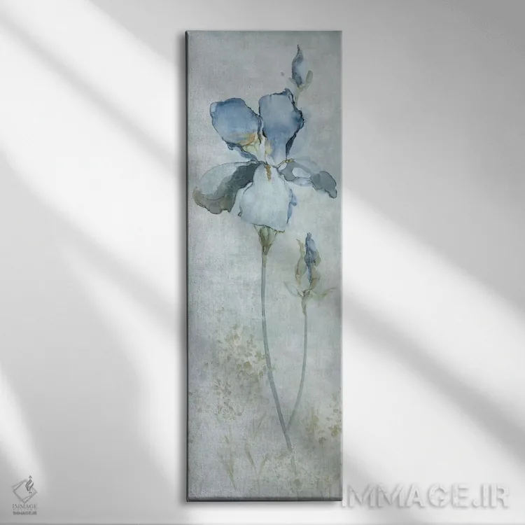 تابلو زنبق آبی اثر کارول رابینسون - نمای روبهرو روی دیوار