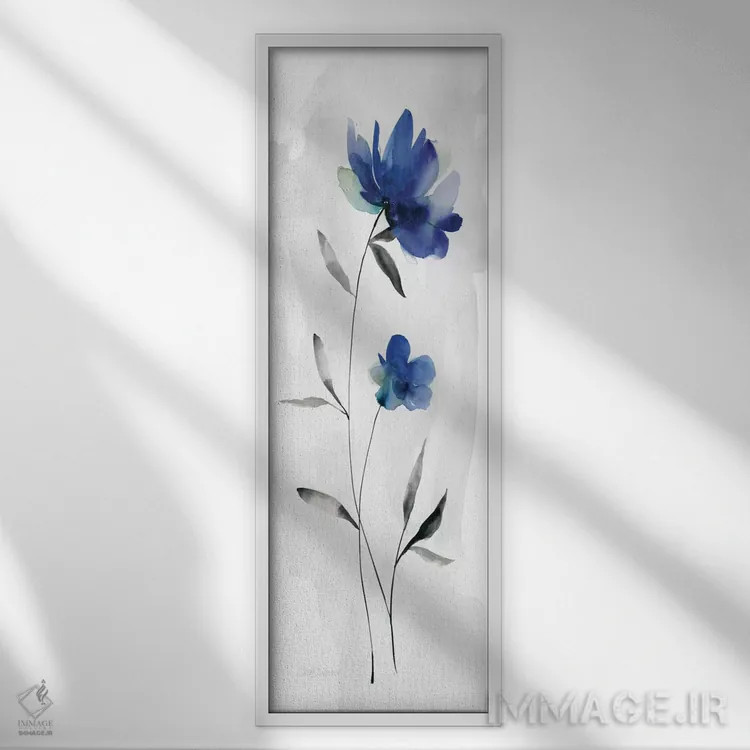 تابلو آبی زیبا I اثر کارول رابینسون - نمای قابدار سفید