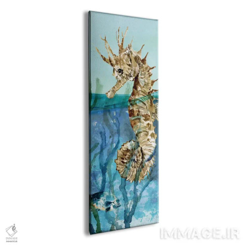 تابلو اسب دریایی دلری ۲ اثر کارول رابینسون - نمای پرسپکتیو محصول