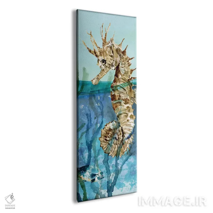 تابلو اسب دریایی دلری ۲ اثر کارول رابینسون - نمای پرسپکتیو محصول