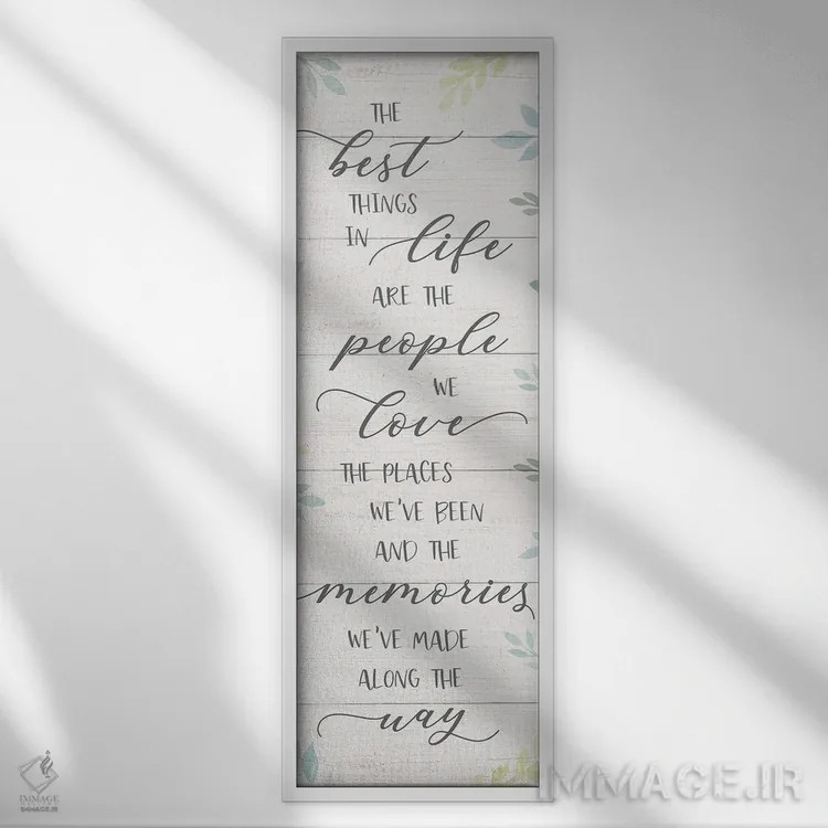 تابلو بهترین چیزها اثر ناتالی کارپنتری - نمای قابدار سفید