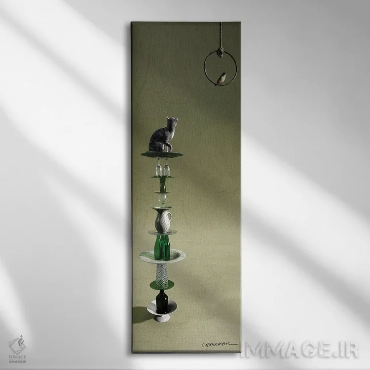 تابلو تعادل ۳ اثر سینتیا دکر - نمای روبهرو روی دیوار