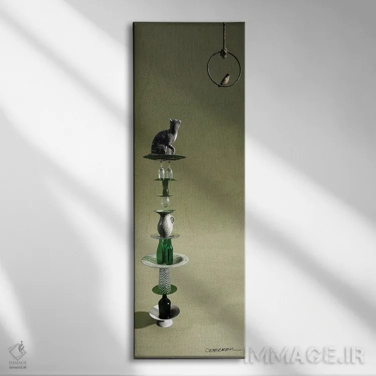 تابلو تعادل ۳ اثر سینتیا دکر - نمای روبهرو روی دیوار