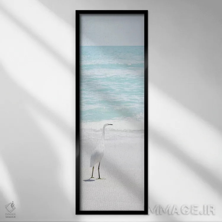 تابلو آگرت تابستانی ۱ (پرندهٔ اگرت) اثر ناتالی کارپنتری - نمای قابدار مشکی