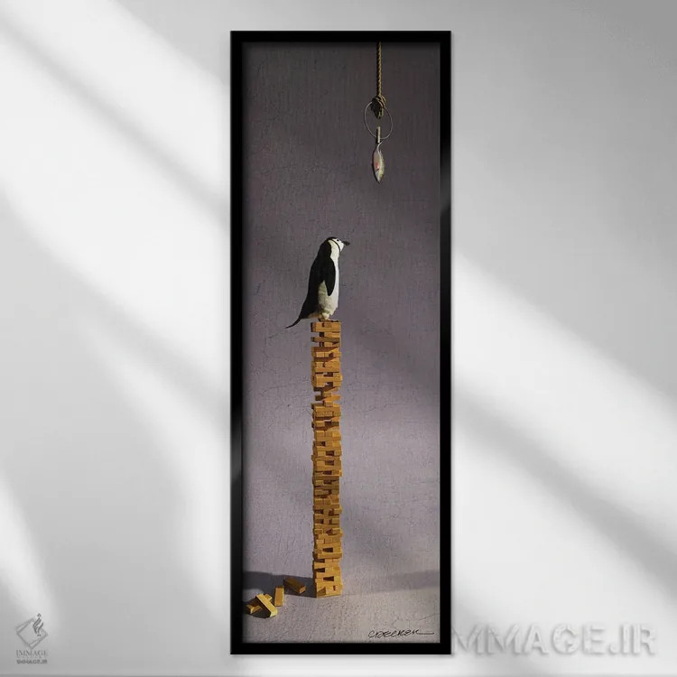 تابلو تعادل ۵ اثر سینتیا دکر - نمای قابدار مشکی