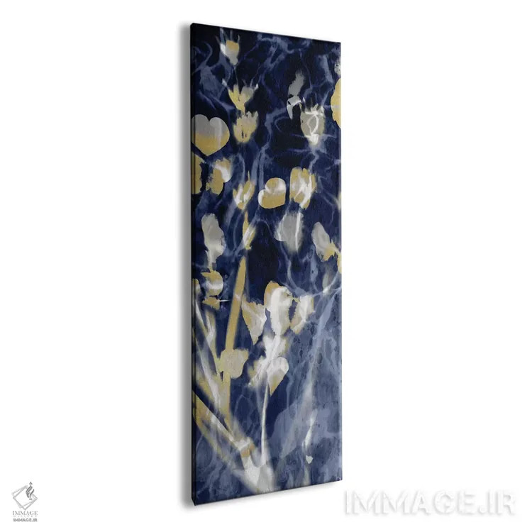 تابلو طبیعت نیلی با طلایی ۱ اثر دنیل کارسون - نمای پرسپکتیو محصول