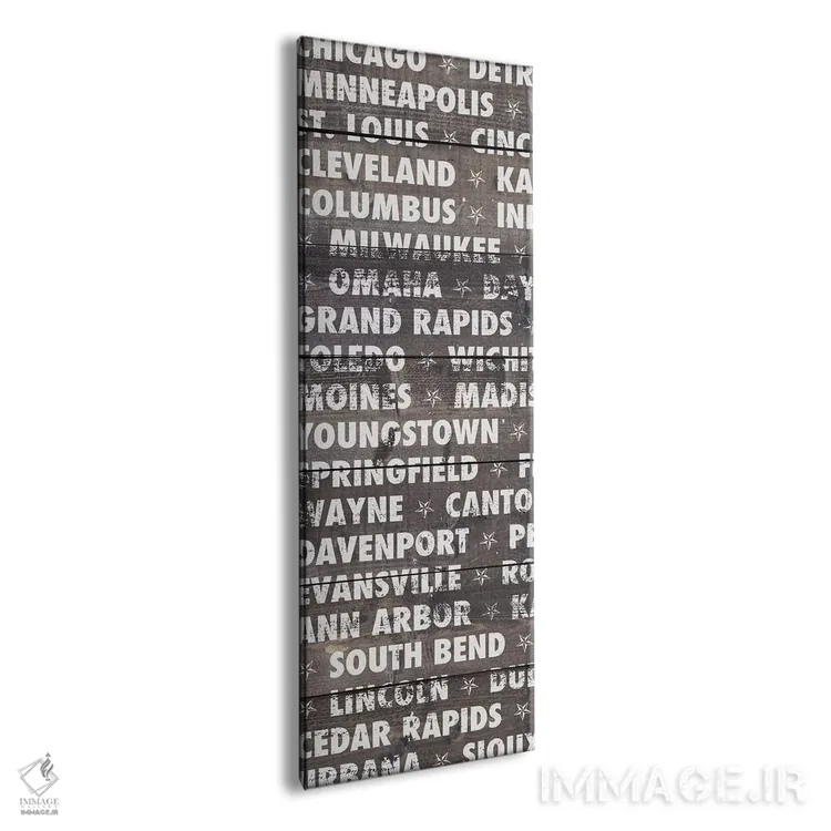 تابلو حروف چوبی غرب میانه (آمریکا) اثر دن منیلی - نمای پرسپکتیو محصول