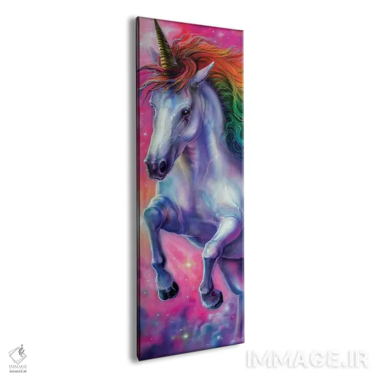 تابلو اسب تکشاخ فضایی اثر درک تورکوت - نمای پرسپکتیو محصول