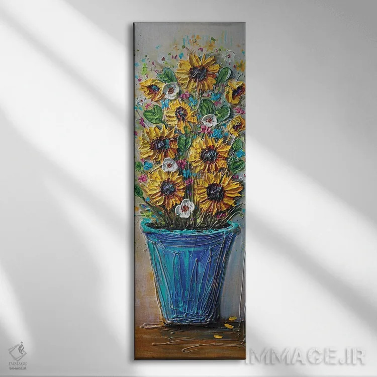 تابلو گلهای تابستانی ابدی اثر آماندا داگ - نمای روبهرو روی دیوار