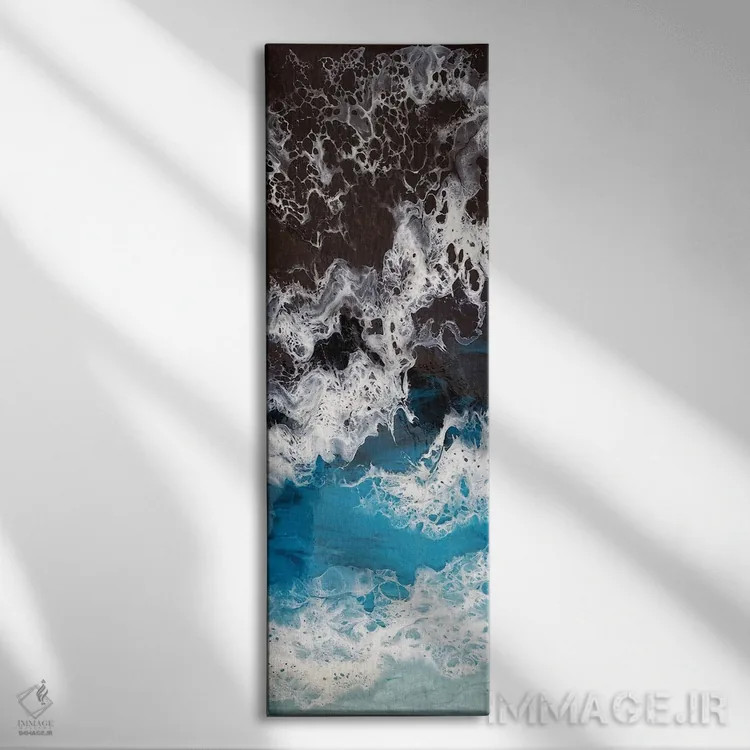تابلو جعبه مراقبه با دریا اثر دلنارا ال - نمای روبهرو روی دیوار