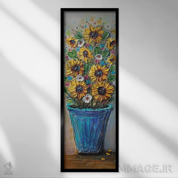 تابلو گلهای تابستانی ابدی اثر آماندا داگ - نمای قابدار مشکی