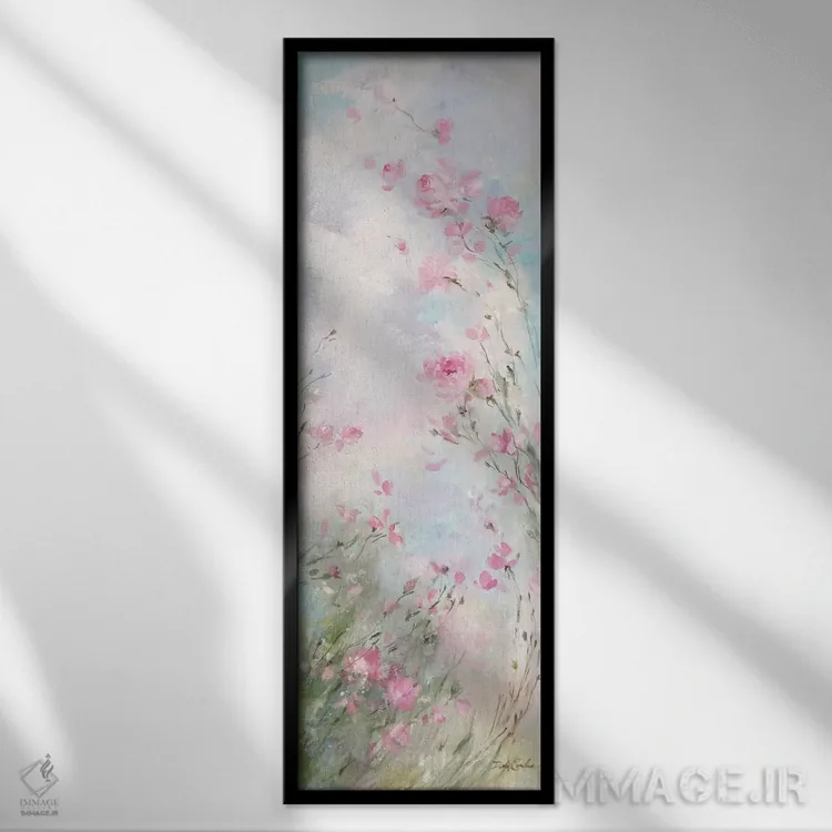 تابلو چمنزار صبحگاهی اثر دبی کولز - نمای قابدار مشکی