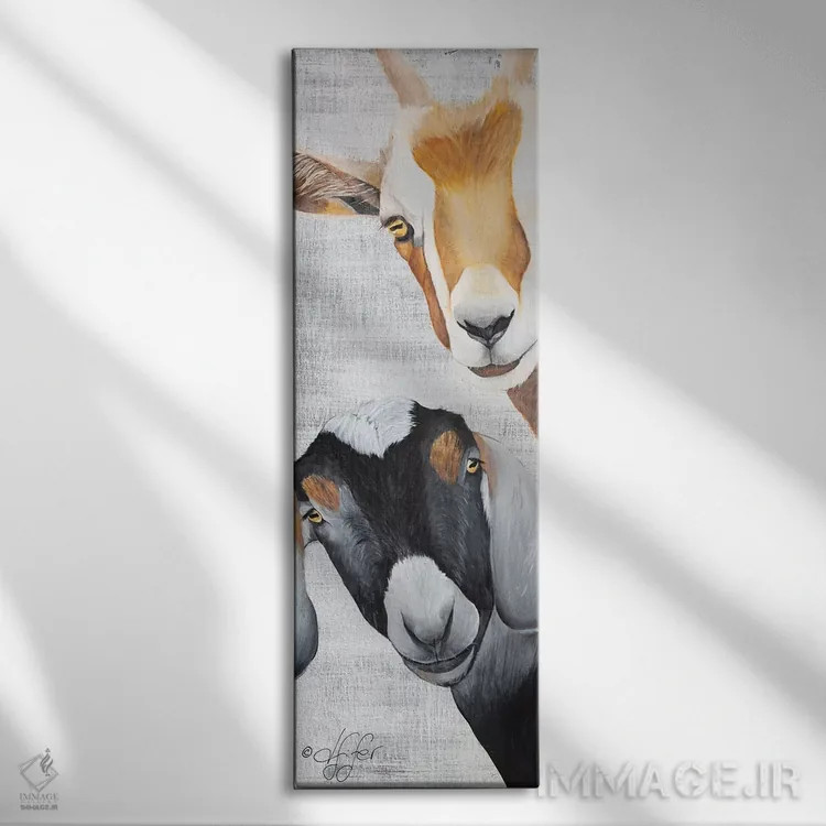 تابلو سر بهسر گذاشتن اثر دایان فیفر - نمای روبهرو روی دیوار