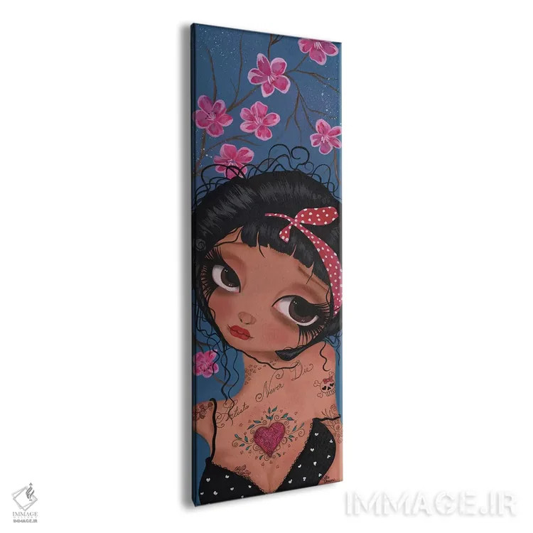 تابلو مدل پینآپ بتی (دختر پینآپ) اثر داتی گلیسون - نمای پرسپکتیو محصول