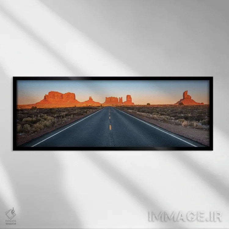 تابلو رانندگی به سوی غروب اثر دنیل گاستاگر - نمای قابدار مشکی