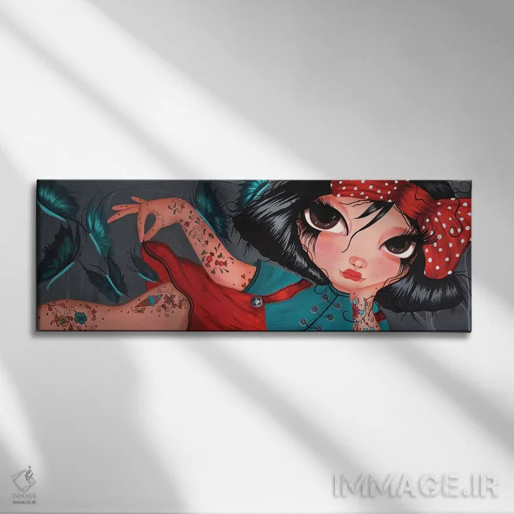 تابلو پینآپ آمِلی اثر داتی گلیسون - نمای روبهرو روی دیوار