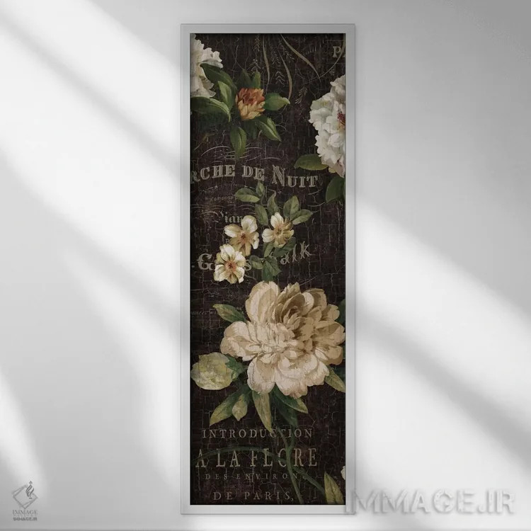 تابلو گلهای عتیقه I اثر دبورا دوولیه - نمای قابدار سفید