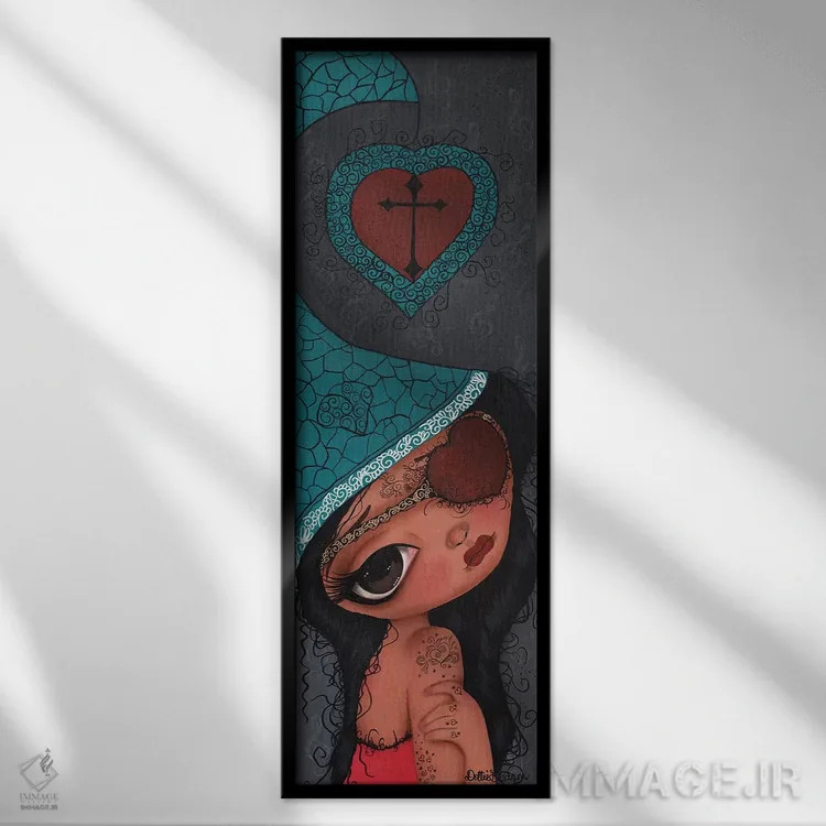 تابلو لیا (نام دخترانه) اثر داتی گلیسون - نمای قابدار مشکی