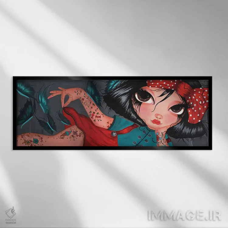 تابلو پینآپ آمِلی اثر داتی گلیسون - نمای قابدار مشکی