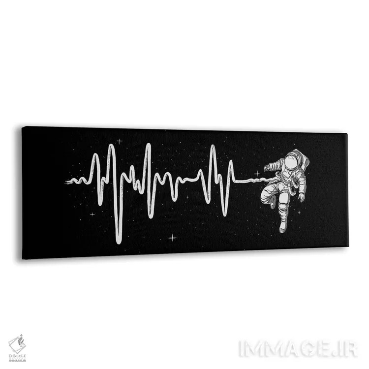 تابلو تپش قلب فضایی اثر دیجیتال کاربین (نام هنرمند یا استودیو) - نمای پرسپکتیو محصول