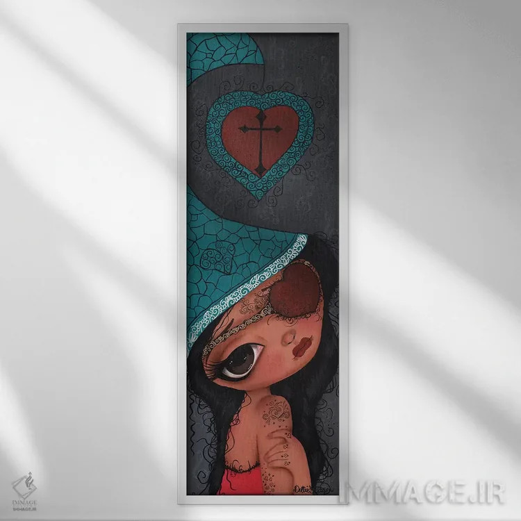 تابلو لیا (نام دخترانه) اثر داتی گلیسون - نمای قابدار سفید