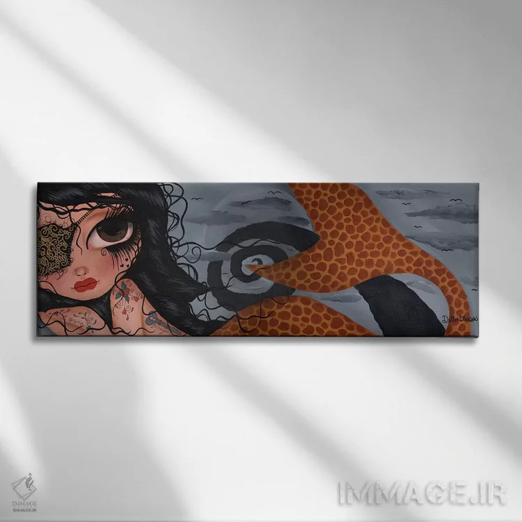 تابلو کلو پری دریایی اثر داتی گلیسون - نمای روبهرو روی دیوار