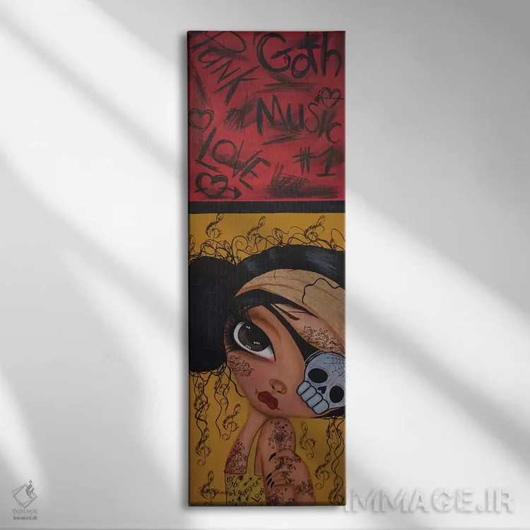 تابلو جهان پانک جید (نام خاص Punk/Jade) اثر داتی گلیسون - نمای روبهرو روی دیوار