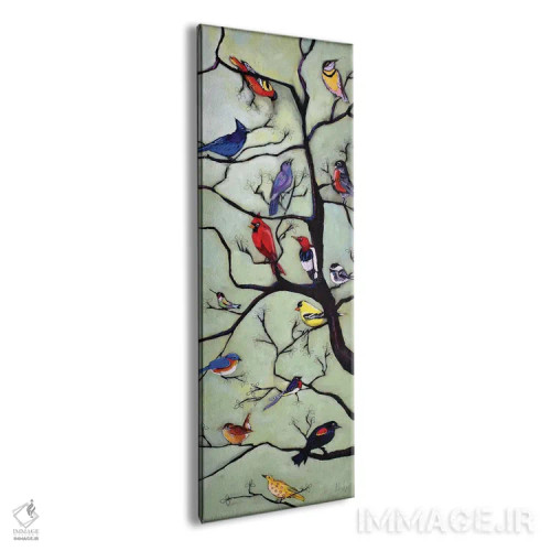 تابلو پرندگان روی درخت اثر دیویدای هینْدز - نمای پرسپکتیو محصول