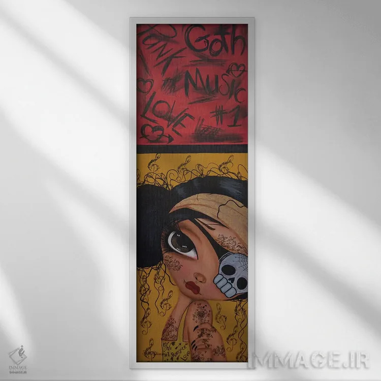 تابلو جهان پانک جید (نام خاص Punk/Jade) اثر داتی گلیسون - نمای قابدار سفید