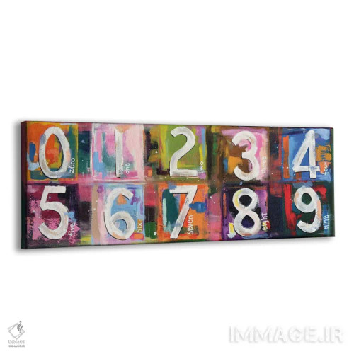 تابلو اعداد انتزاعی اثر دیویدای هینْدز - نمای پرسپکتیو محصول