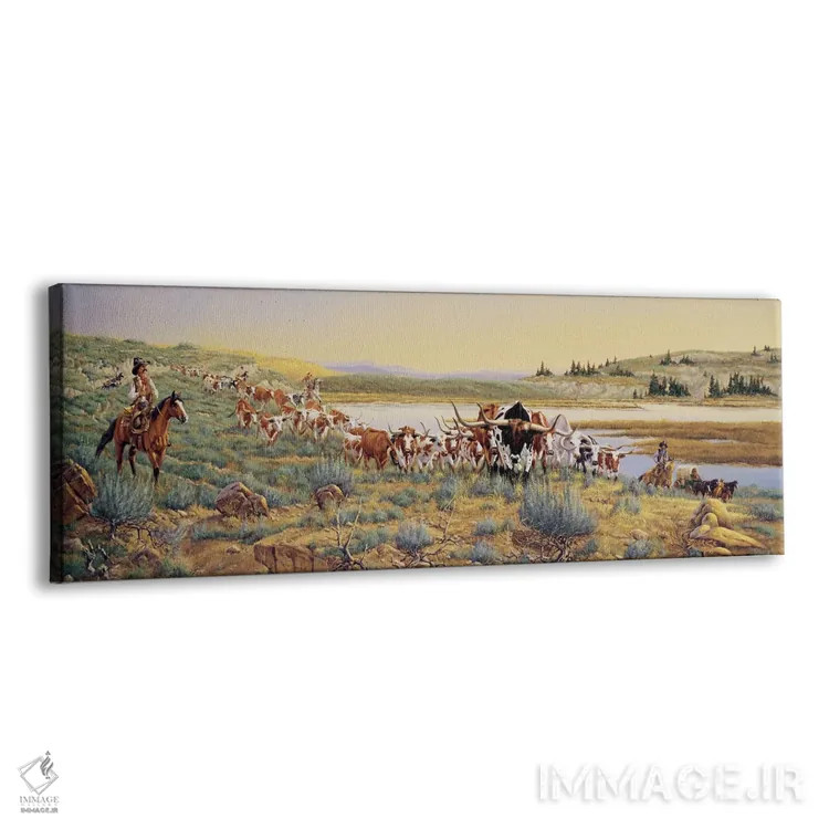 تابلو سفر به مونتانا اثر درک هانسن - نمای پرسپکتیو محصول