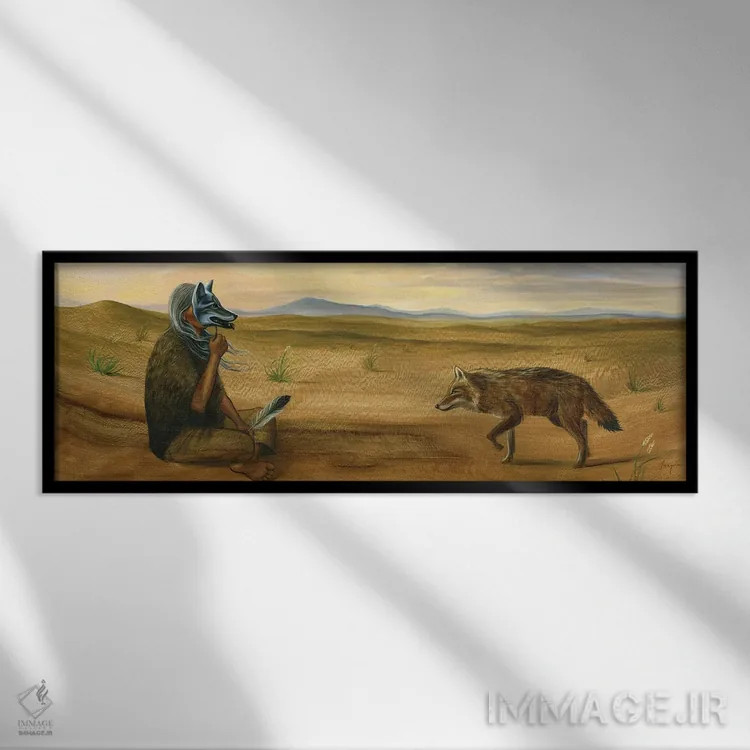 تابلو دو شمن اثر دیوید جواکین - نمای قابدار مشکی