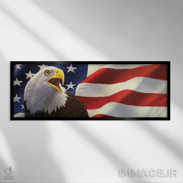 تابلو سرزمین آزادگان اثر درک هانسن - نمای قابدار مشکی