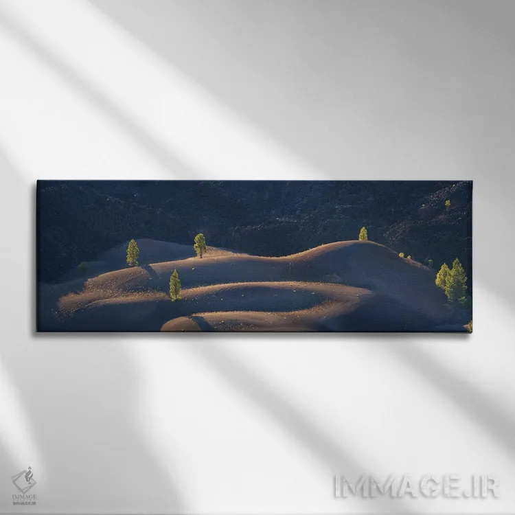 تابلو پانورامای آتشفشانی اثر داستین لِفور - نمای روبهرو روی دیوار