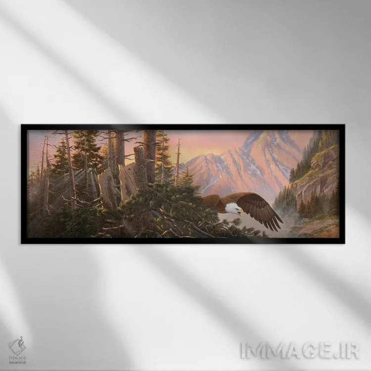 تابلو پرواز صبحگاهی اثر درک هانسن - نمای قابدار مشکی