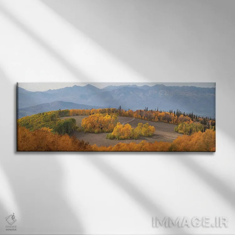 تابلو چمنزار کوهستانی یوتا اثر داستین لِفور - نمای روبهرو روی دیوار