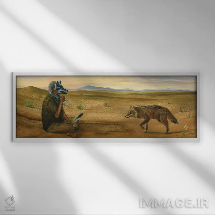 تابلو دو شمن اثر دیوید جواکین - نمای قابدار سفید