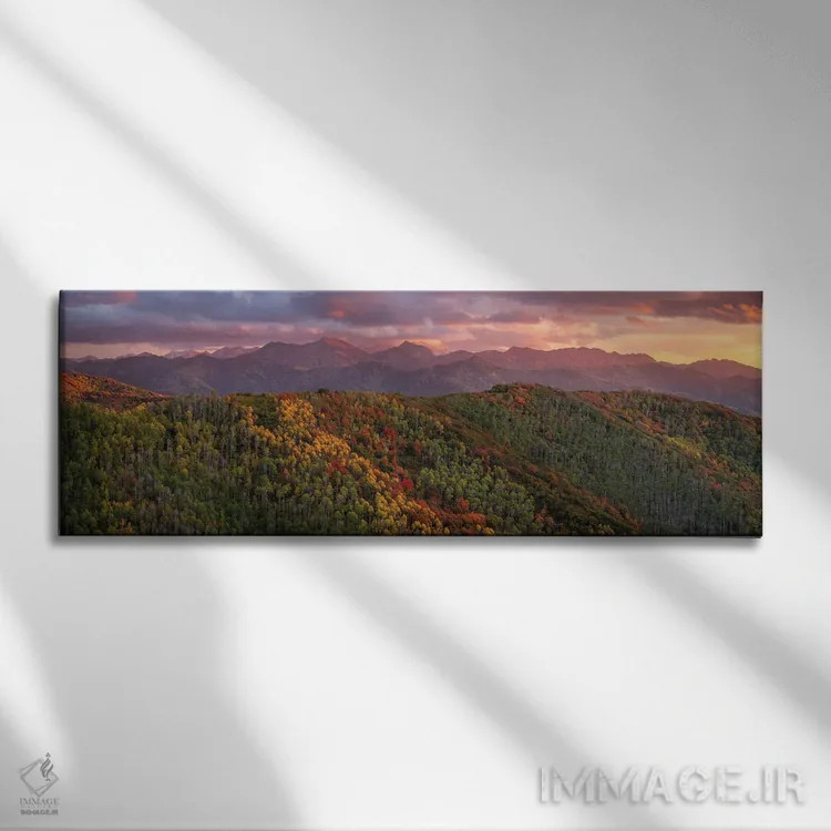 تابلو رشتهکوه واساچ اثر داستین لِفور - نمای روبهرو روی دیوار